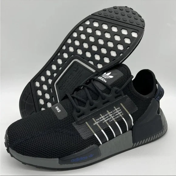 Adidas NMD R1 V2 Black White HQ6628 Men's Sneakers Shoes Multi Size NEW - Picture 2 of 7